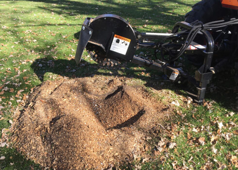 3-Point PTO Stump Grinder After Use