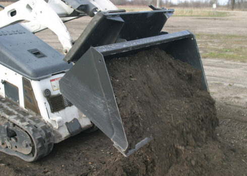 Bobcat Tractor Skid Steer a Low Profile Material Bucket